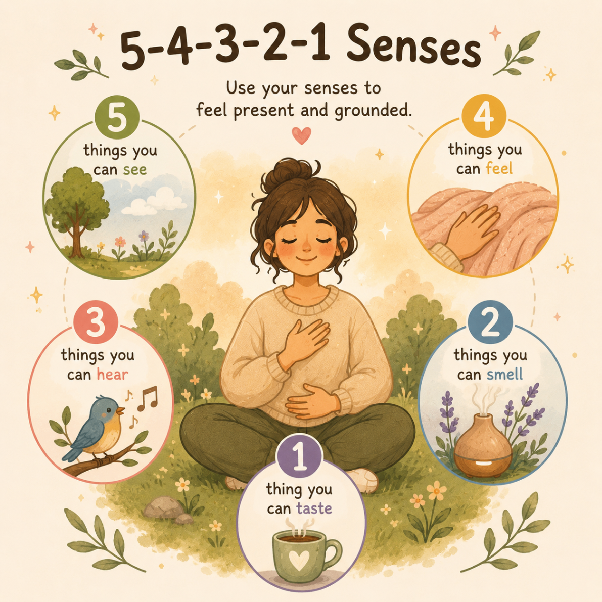 5-4-3-2-1 Senses cover illustration