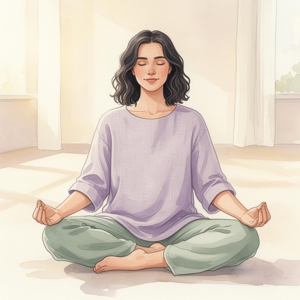 Your trauma-informed yoga guide, seated calmly in meditation